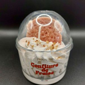 BOUGIE GOURMANDE PARFUMÉ "CONFITURE DE FRAISE" DE PEAU D'ANE