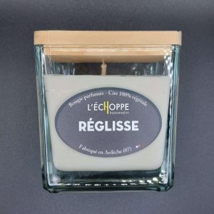 BOUGIE CARRÉ "RÉGLISSE " DE L'ÉCHOPPE BUISSONIERE