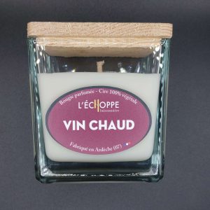 BOUGIE CARRÉ "VIN CHAUD " DE L'ÉCHOPPE BUISSONIERE