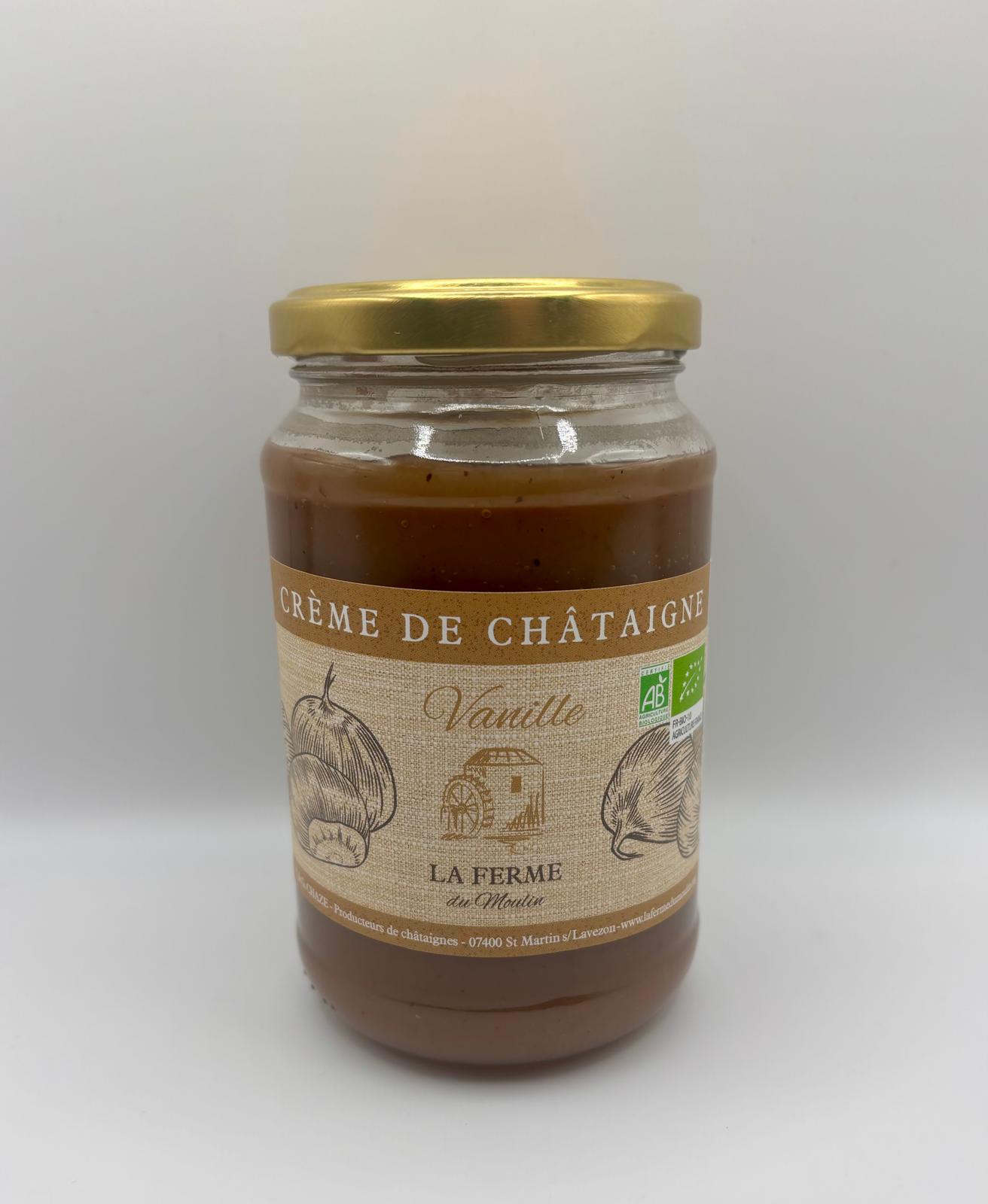 Crème de châtaignes à la vanille de la marque La Ferme du Moulin.