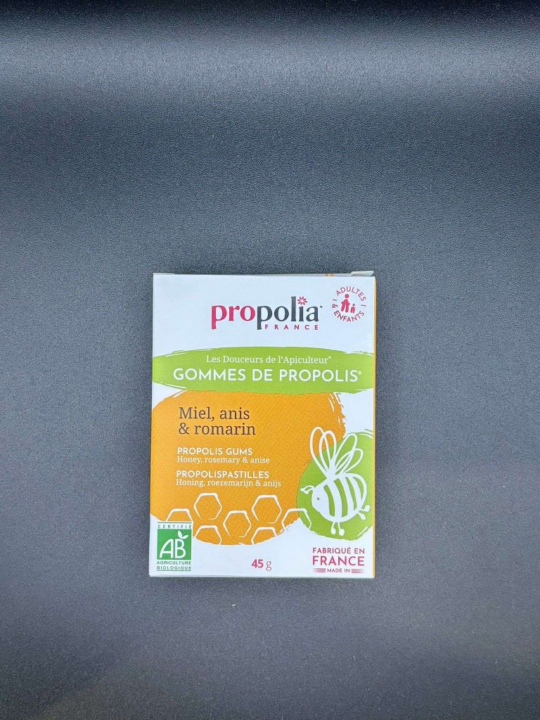 GOMME DE PROPOLIS AROMATISÉ AU MIEL ANIS & ROMARIN