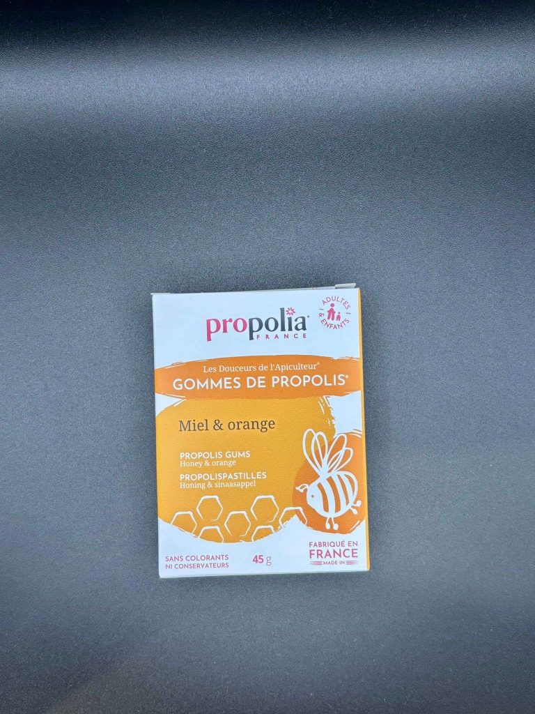 GOMME DE PROPOLIS AROMATISÉ AU MIEL & A L'ORANGE