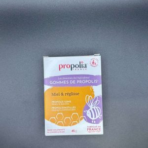 GOMME DE PROPOLIS AROMATISÉ AU MIEL & RÉGLISSE