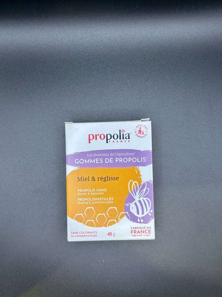 GOMME DE PROPOLIS AROMATISÉ AU MIEL & RÉGLISSE