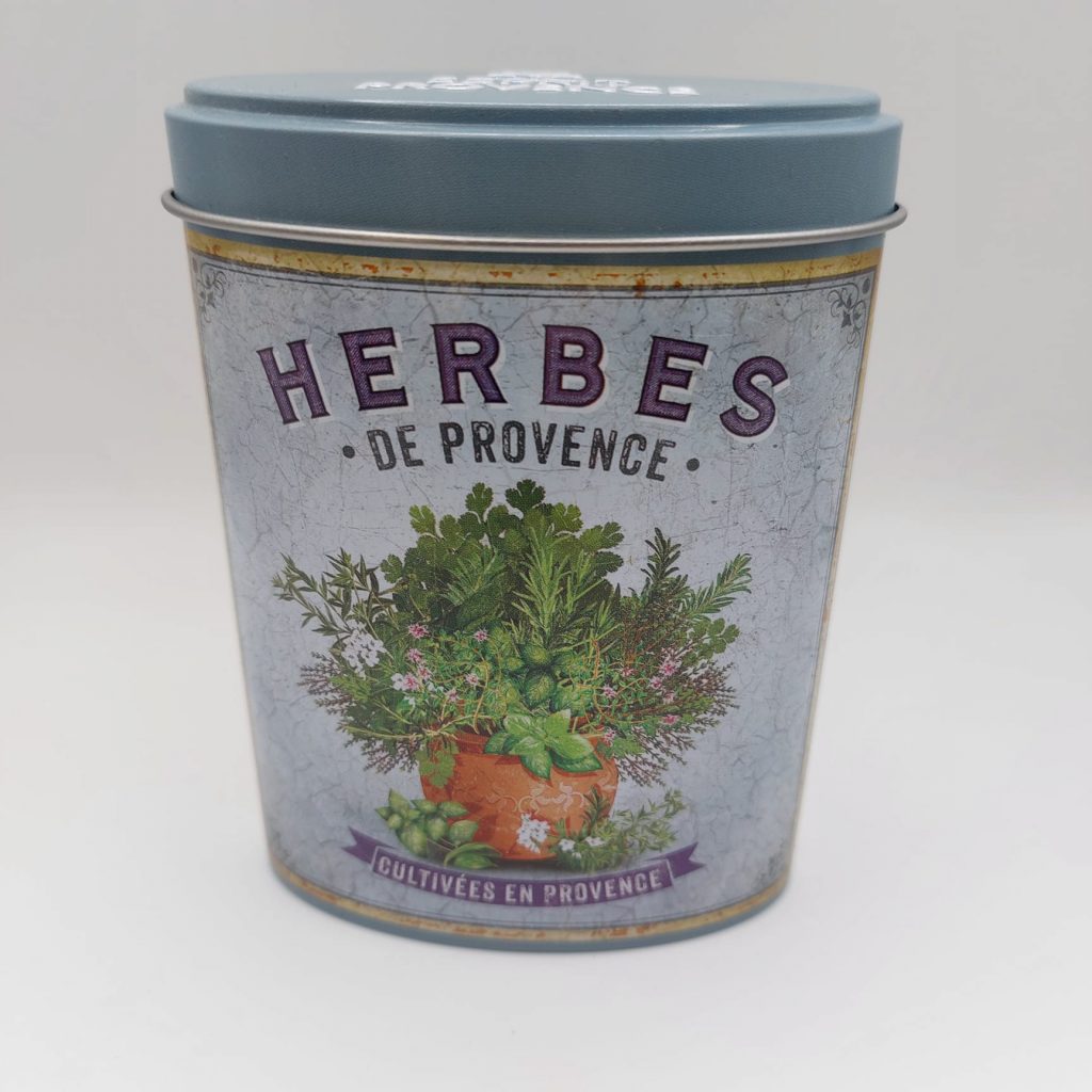Boîte verseuse en métal pour herbes de Provence de la marque Esprit Provence.