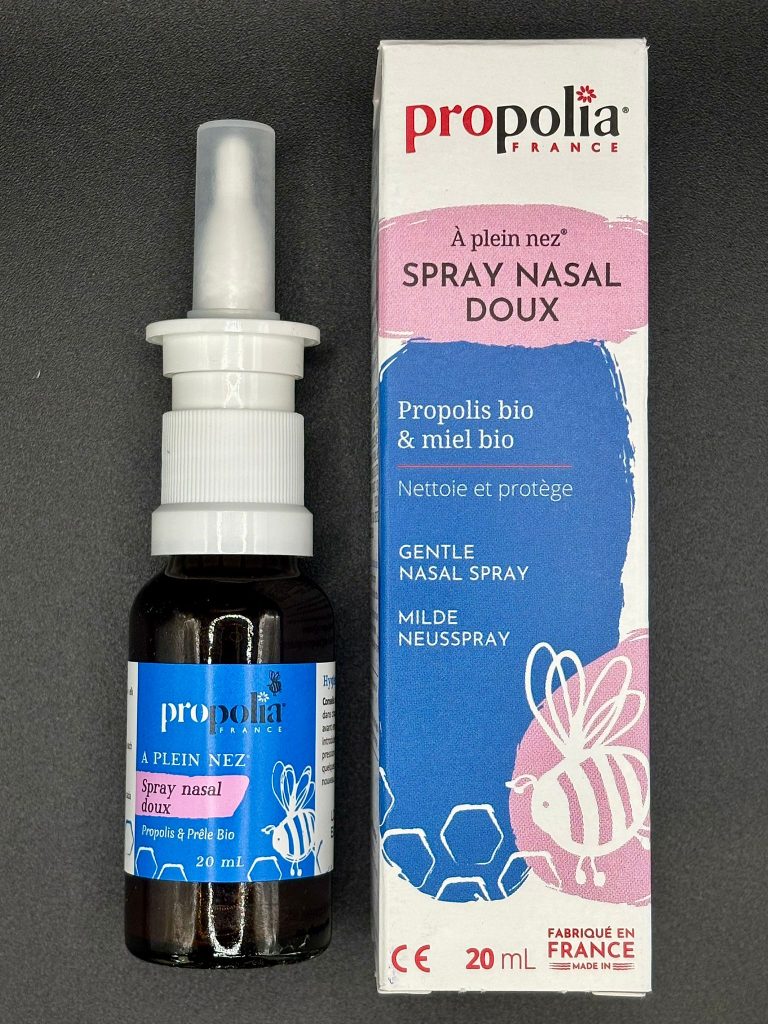 Spray nasal Propolia propolis bio miel bio pour nettoyer et protéger le nez