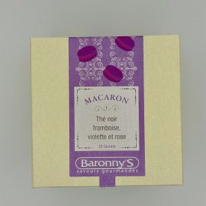 THÉ NOIR MACARON FRAMBOISE VIOLETTE & ROSE BARONNY'S