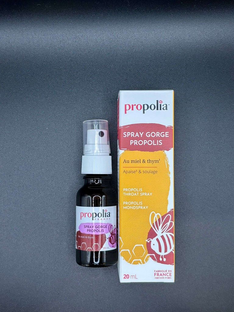 Spray gorge propolis miel thym Propolia pour apaiser et soulager la gorge