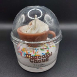 BOUGIE GOURMANDE PARFUMÉ "CHOCOLAT CHAUD" DE PEAU D'ANE