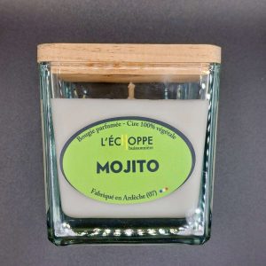 BOUGIE CARRÉ "MOJITO " DE L'ÉCHOPPE BUISSONIERE