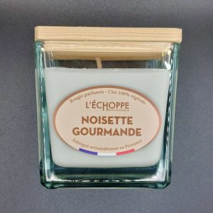 BOUGIE CARRÉ "NOISETTE GOURMANDE " DE L'ÉCHOPPE BUISSONIERE