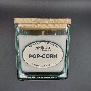BOUGIE CARRÉ "POP CORN " DE L'ÉCHOPPE BUISSONIERE