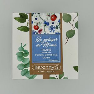 TISANE LE POTAGER DE MÉMÉ AROMATISÉ POMME GROSEILLE & CASSIS BARONNY'S COTÉ JARDIN