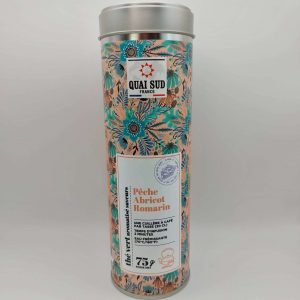 THÉ VERT EN VRAC AROMATISÉ SAVEUR PECHE ABRICOT & ROMARIN QUAI SUD