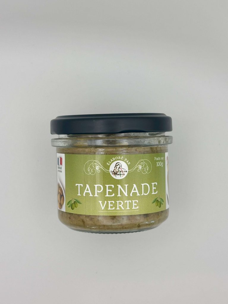 Tapenade à l’olive verte La Cuisine de Manon 100 g, préparation gourmande et méditerranéenne.