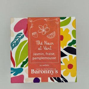 THÉ NOIR ET VERT JASMIN FRAISE PAMPLEMOUSSE BARONNY'S