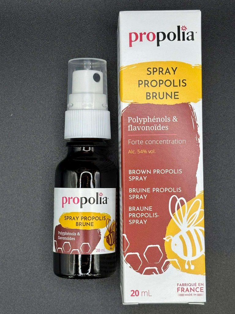 Spray Propolia à la propolis brune pour apaiser les maux de gorge et soutenir l’immunité