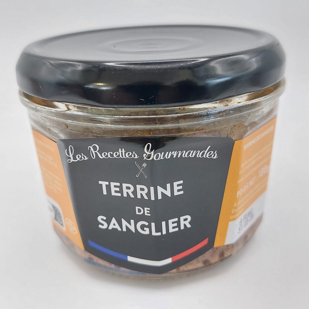 Terrine de sanglier de la marque Les Recettes Gourmandes.