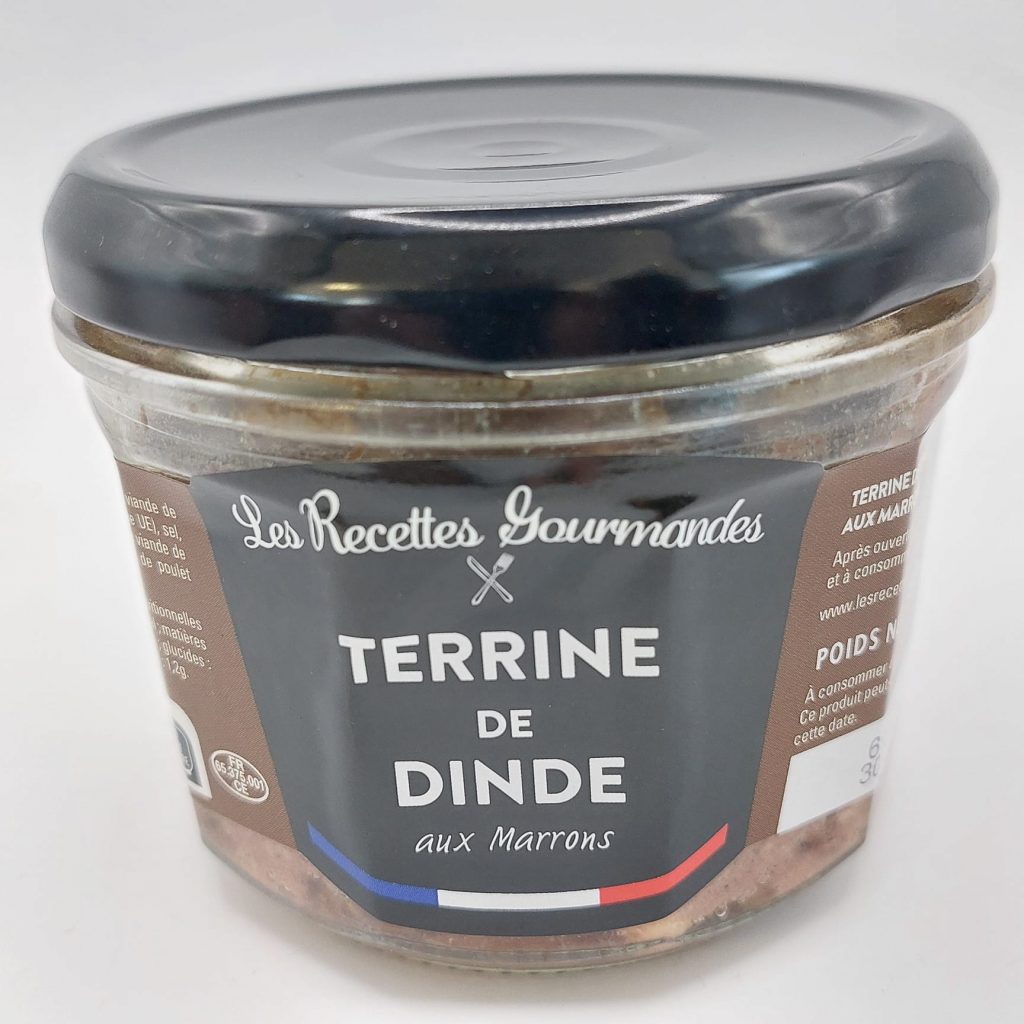 Terrine de dinde aux marrons de la marque Les Recettes Gourmandes.
