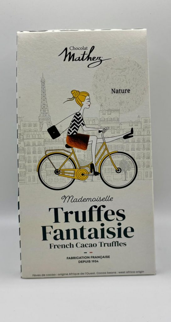 Truffes fantaisie nature au chocolat de la marque Chocolat Mathez.