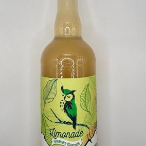 Limonade pétillante au gingembre et à la citronnelle de la marque Bivouak.