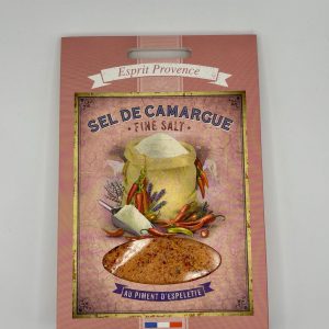 Sel de Camargue au piment d’Espelette de la marque Esprit Provence.