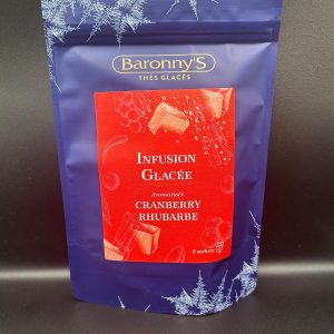 Infusion glacée aromatisée cranberry et rhubarbe aux notes fruitées et acidulées.
