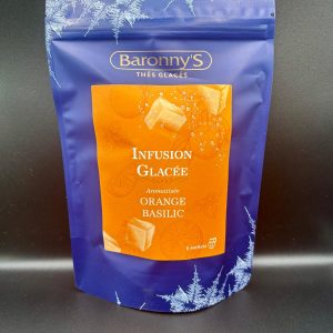 Infusion glacée aromatisée orange et basilic aux notes fruitées et herbacées.